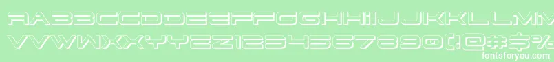 dodger3 13d Font – White Fonts on Green Background