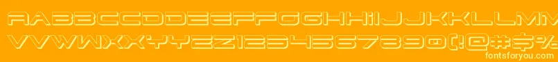 dodger3 13d Font – Yellow Fonts on Orange Background