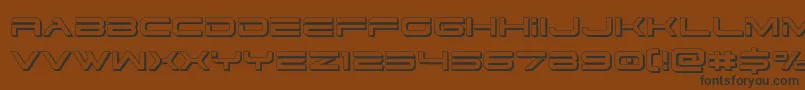 Czcionka dodger3 13d – czarne czcionki na brązowym tle