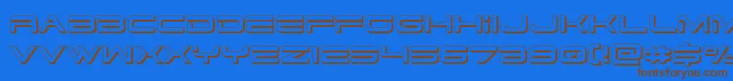 Fonte dodger3 13d – fontes marrons em um fundo azul