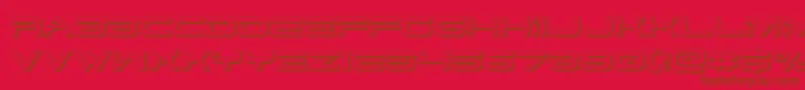 dodger3 13d Font – Brown Fonts on Red Background