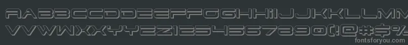 Шрифт dodger3 13d – серые шрифты на чёрном фоне