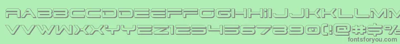 dodger3 13d Font – Gray Fonts on Green Background