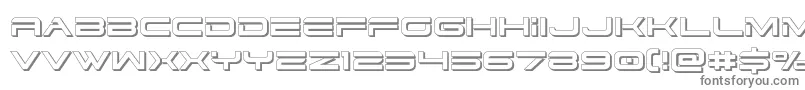 Czcionka dodger3 13d – szare czcionki na białym tle
