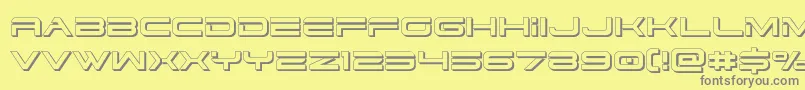 Czcionka dodger3 13d – szare czcionki na żółtym tle