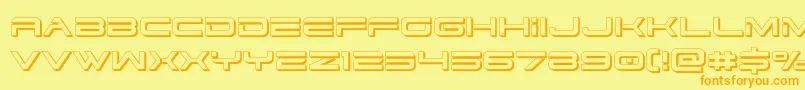 Fonte dodger3 13d – fontes laranjas em um fundo amarelo