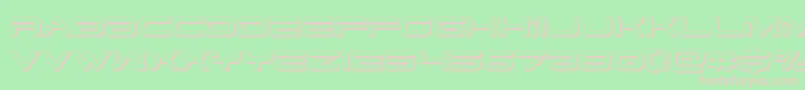 dodger3 13d-Schriftart – Rosa Schriften auf grünem Hintergrund