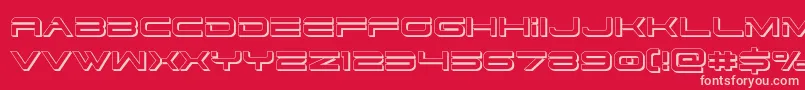 dodger3 13d Font – Pink Fonts on Red Background