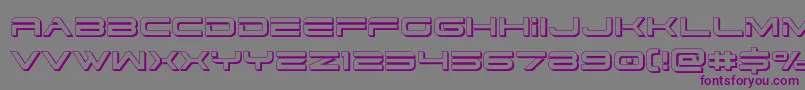 dodger3 13d Font – Purple Fonts on Gray Background