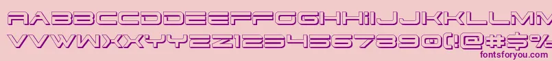 dodger3 13d Font – Purple Fonts on Pink Background