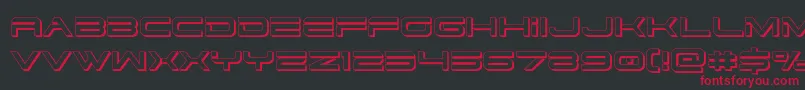 dodger3 13d Font – Red Fonts on Black Background