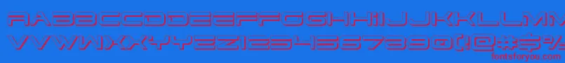 dodger3 13d Font – Red Fonts on Blue Background