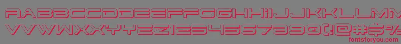 dodger3 13d Font – Red Fonts on Gray Background