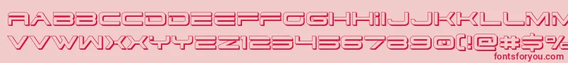 Czcionka dodger3 13d – czerwone czcionki na różowym tle