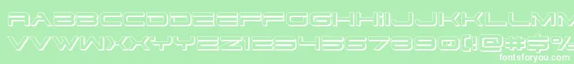 dodger3 13d-Schriftart – Weiße Schriften auf grünem Hintergrund