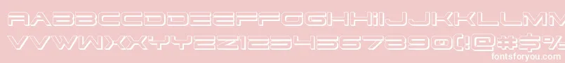 Police dodger3 13d – polices blanches sur fond rose