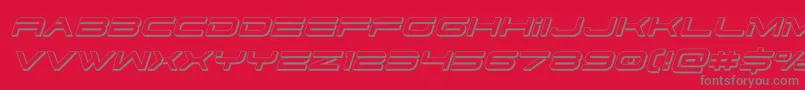 dodger3 13dital Font – Gray Fonts on Red Background