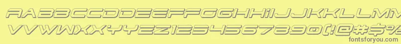 dodger3 13dital-Schriftart – Graue Schriften auf gelbem Hintergrund