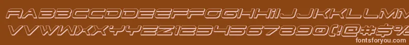フォントdodger3 13dital – 茶色の背景にピンクのフォント