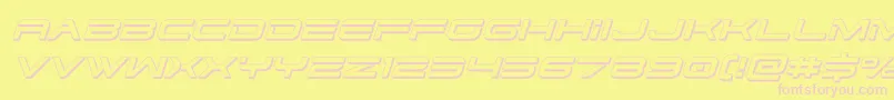 dodger3 13dital Font – Pink Fonts on Yellow Background