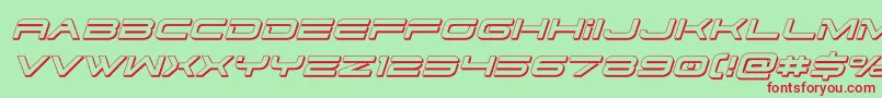 dodger3 13dital Font – Red Fonts on Green Background