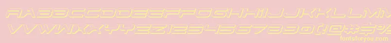 dodger3 13dital Font – Yellow Fonts on Pink Background