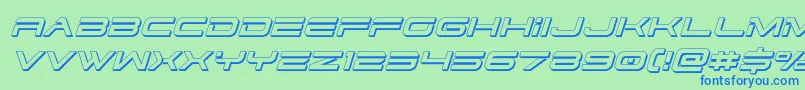 dodger3 13dital Font – Blue Fonts on Green Background
