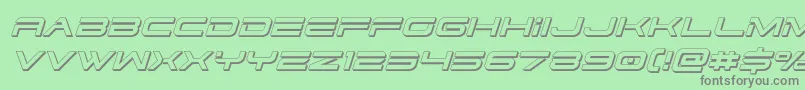 dodger3 13dital Font – Gray Fonts on Green Background