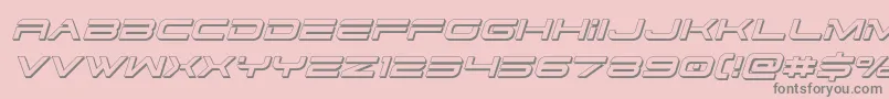 dodger3 13dital Font – Gray Fonts on Pink Background