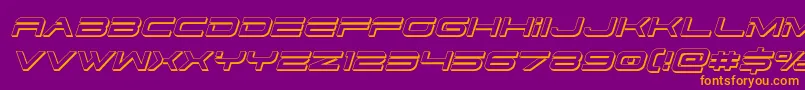 dodger3 13dital Font – Orange Fonts on Purple Background