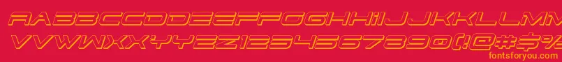 dodger3 13dital Font – Orange Fonts on Red Background
