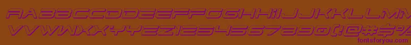 dodger3 13dital Font – Purple Fonts on Brown Background