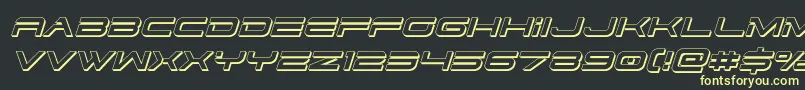 dodger3 13dital Font – Yellow Fonts on Black Background