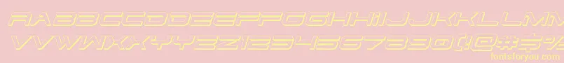 dodger3 13dital Font – Yellow Fonts on Pink Background