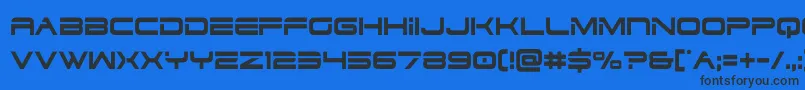 dodger3 1cond Font – Black Fonts on Blue Background