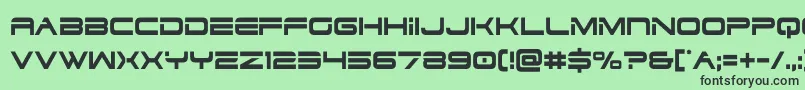 dodger3 1cond Font – Black Fonts on Green Background