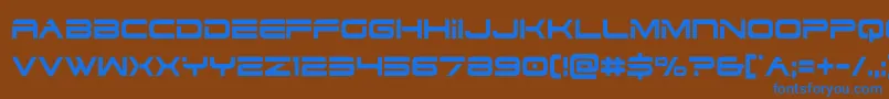 dodger3 1cond Font – Blue Fonts on Brown Background