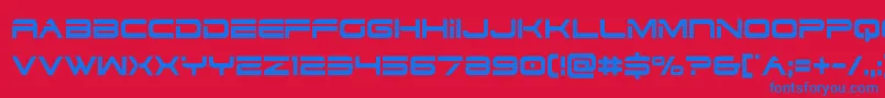 dodger3 1cond Font – Blue Fonts on Red Background