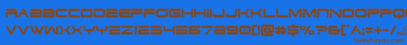 dodger3 1cond Font – Brown Fonts on Blue Background