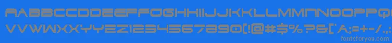 dodger3 1cond Font – Gray Fonts on Blue Background