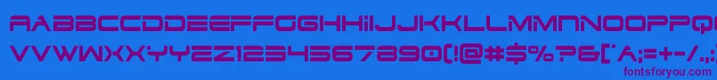 dodger3 1cond Font – Purple Fonts on Blue Background