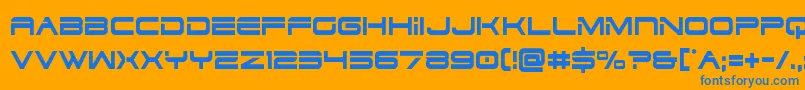 dodger3 1cond Font – Blue Fonts on Orange Background