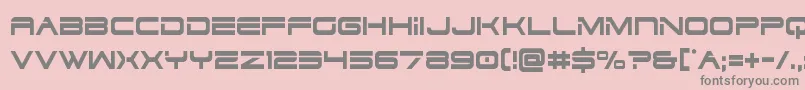 フォントdodger3 1cond – ピンクの背景に灰色の文字