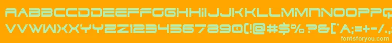 dodger3 1cond Font – Green Fonts on Orange Background