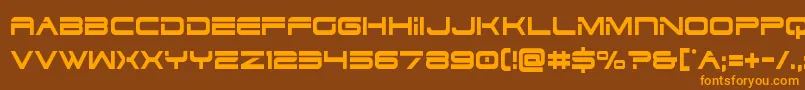 dodger3 1cond Font – Orange Fonts on Brown Background