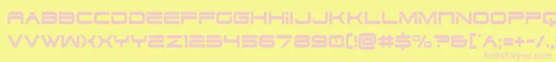 dodger3 1cond Font – Pink Fonts on Yellow Background