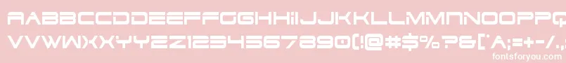 dodger3 1cond-Schriftart – Weiße Schriften auf rosa Hintergrund