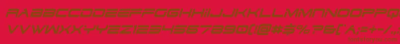 フォントdodger3 1condital – 赤い背景に茶色の文字