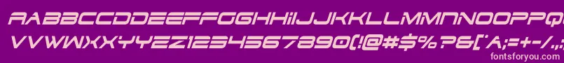 dodger3 1condital Font – Pink Fonts on Purple Background