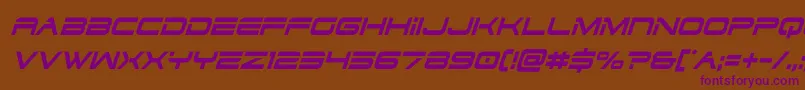 dodger3 1condital-Schriftart – Violette Schriften auf braunem Hintergrund